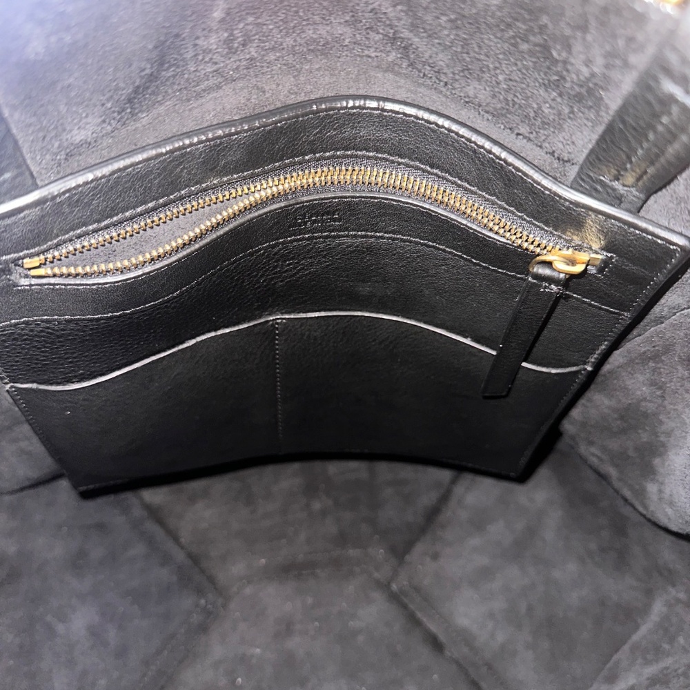 CELINE Soft Grained Calfskin Small Belt Cabas Phantom Black - Picture 5 of 11